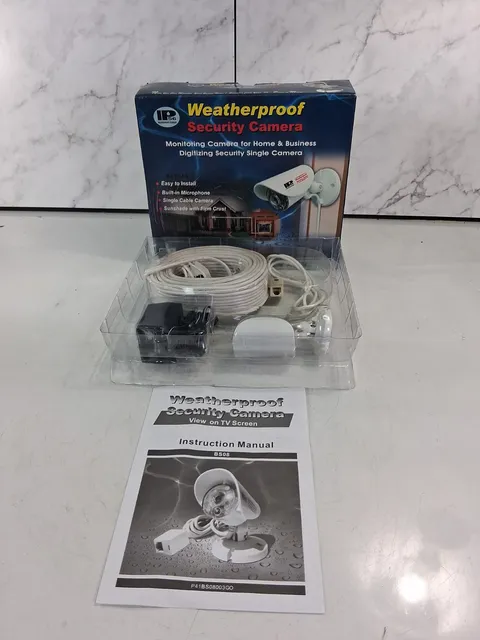 IP 56 Weatherproof Security Camera To TV Color W/ Night Vision & Mic GS