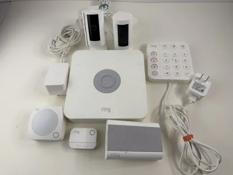 Ring Z-Wave Plus Home Alarm System Kit Base Station Keypad Sensor Cameras Chime