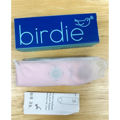 Birdie Personal Safety Alarm for Women Blossom Pink Siren Strobe Light Keychain