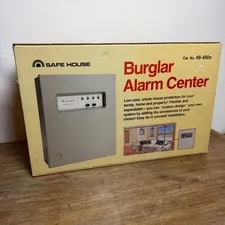 Vintage Open Box SAFE HOUSE Burglar Alarm Center Cat No. 49-450s Complete System