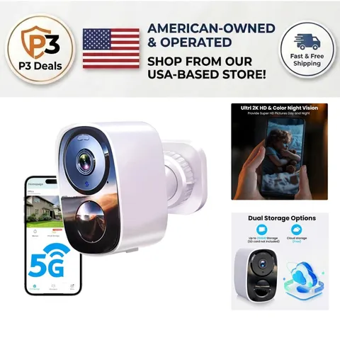 Advanced 2K Outdoor Security Camera - Waterproof, Night Vision & 2-Way Talk