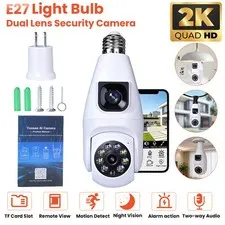 Wireless Security Camera System Outdoor Home 5G Wifi 2-Lens Night Vision Cam 2K