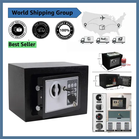 Compact 0.23 CuFt Electronic Safe Box with Keypad - Ideal for Valuables Storage