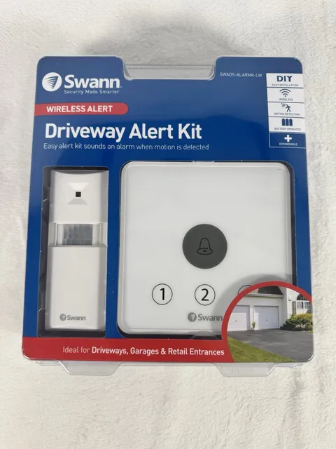 NEW! Swann Driveway Wireless Alert Kit Motion Detection Model SWADS-ALARMK-LW