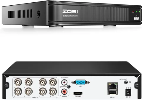 H.265+ 5MP 3K Lite CCTV DVR 8 Channel Full 1080P, AI Human Vehicle Detection, Re