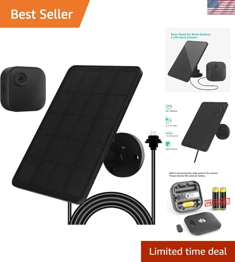 Monocrystalline Solar Panel for Blink 4 Camera - Reliable Outdoor Power Solution