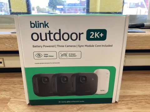 Blink Outdoor 2K+ Wireless Security Camera 3 Camera System (Black) New Sealed