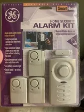 NEW GE Home Security Alarm Kit w/ 3 magnetic window & 1 keypad controlled door