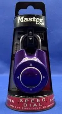 Master Lock 1500ID Speed Dial Combination Lock Purple Open Box
