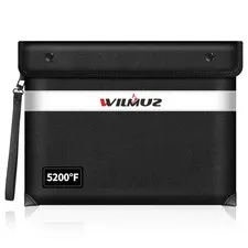 Fireproof Bag Dual Reflective Strips, Waterproof Zipper, 5200°F Heat
