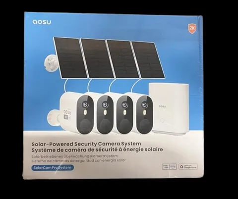 AOSU 2K Solar Security Cameras Wireless Outdoor, 4 Solar Camera for Home