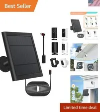 1 Pack - Solar Panel for Ring Security Camera Spotlight Cam Plus/ProBattery S...