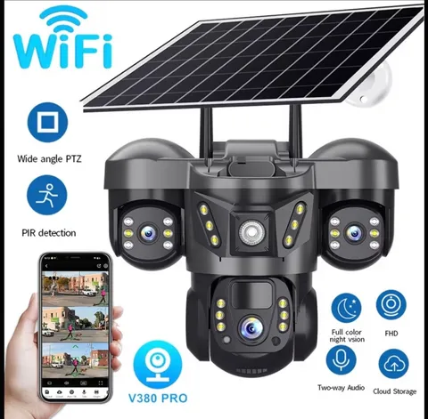 Q29 Solar Gun Ball / All-In-One Camera Wifi Real 3-Lens / Without Memory Card