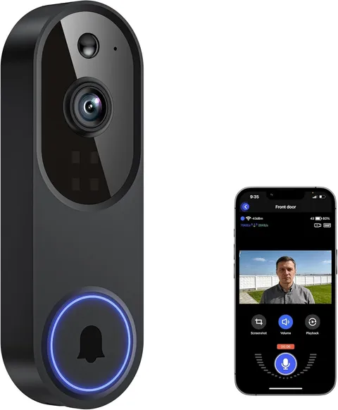Guggre Wireless Video Doorbell Camera 1080P HD Smart Security Night Vision 2.4GH