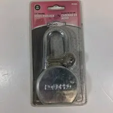 Road Pro 2.5" Shackle Steel Padlock with Keys Solid Steel New Heavy Duty 65mm