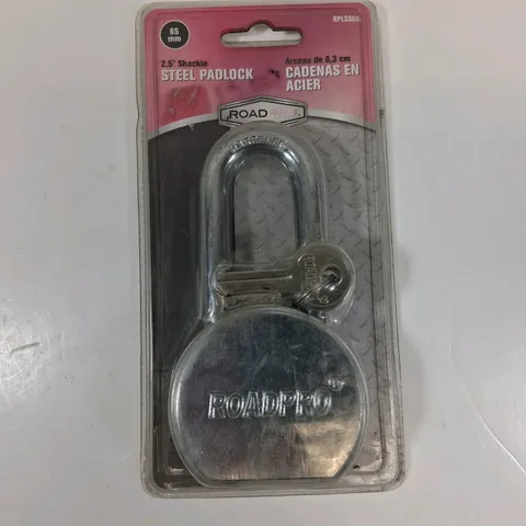 Road Pro 2.5" Shackle Steel Padlock with Keys Solid Steel New Heavy Duty 65mm