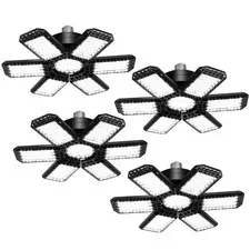 AUDLES 4 Pack Garage Lights, 200W 20000LM 6500K Standard 200W-4PACK, Black