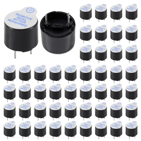 50PCS 5V Active Buzzer 2 Terminals ,Magnetic Electronic Continous Long Beep T...