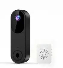 Wireless Smart Video Doorbell Camera with Chime, 2-Way Talk, Night Vision, Cloud