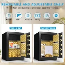 2.5 Cu Ft Heavy Duty Digital Safe Box, Large LCD & Adjustable Shelf