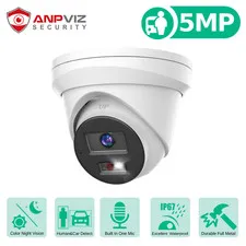 Anpviz 5MP PoE Security IP Camera Outdoor Human Vehicle Dectect Color Night Visi