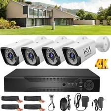 4K Lite Wired Security Camera System AI Detection Surveillance DVR  H.265+ 4CH