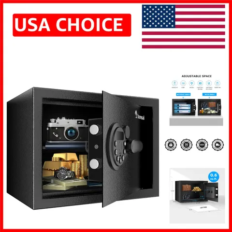 0.6 Cubic Feet Electronic Safe with Combination Lock & Flexible Installation