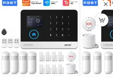 PGST PG103 4G WiFi Tuya Smart Alarm System w/ Motion Sensor & IP Camera Alexa