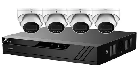 8CH NVR 12MP With 2TB HDD & 4x 4MP Turret Camera, White - CV 8IP 4DOME 2TB