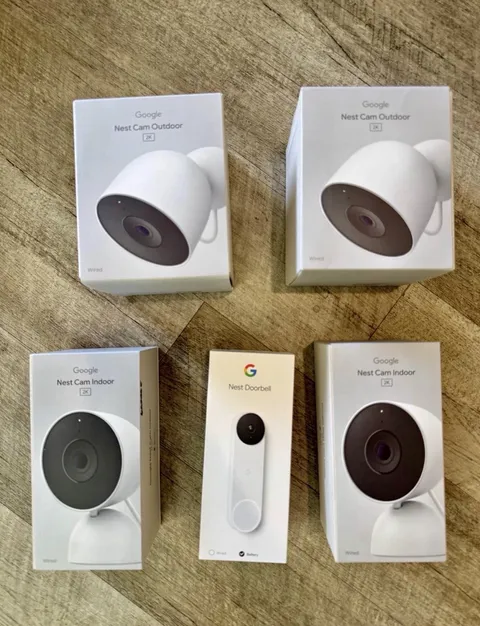 Brand New! Google Security cams and nest doorbell package