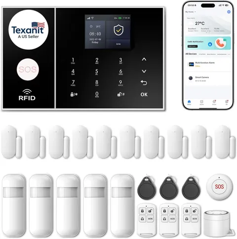 Wireless Alarm System for Home Security,24 Pcs Home Alarm System Wireless DIY Ki