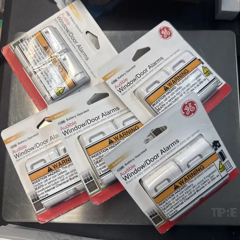 5 Brand New 2 Packs Of GE audible Window/Door Alarms  10 Total Alarms Battery