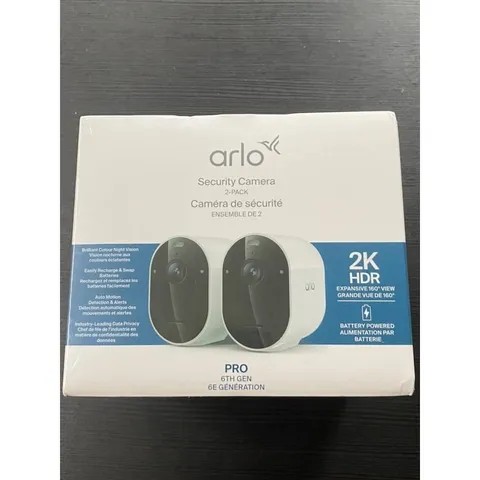 Arlo Pro 6th Gen 2K HDR Security Camera 2-Pack (Sealed)