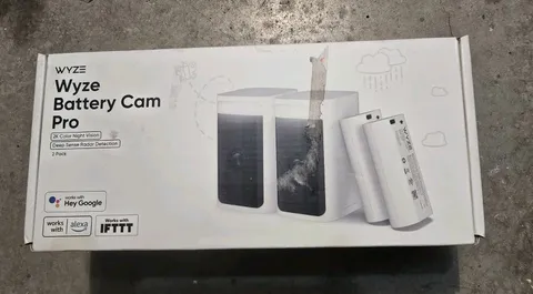 Wyze Battery Cam Pro 2-Pack, Wireless Indoor/Outdoor Home Security Camera, 2k HD