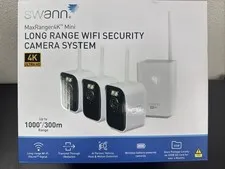 Swann MaxRanger 4K Mini 3-Camera Long-Range Wireless Security System