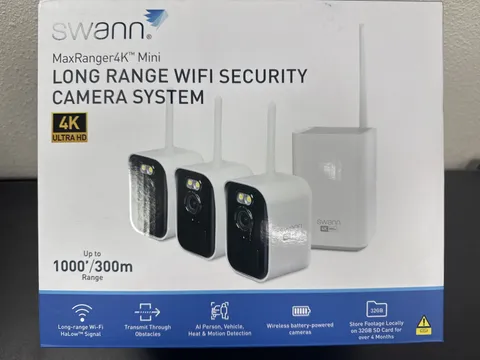 Swann MaxRanger 4K Mini 3-Camera Long-Range Wireless Security System