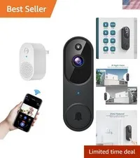 Wireless Wi-Fi Video Doorbell Camera with Two Way Audio, AI Motion Detection,...