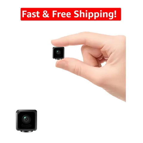 Mini 4K Security Cam with Cloud Storage & Motion Alerts - Ideal for Home & Pets