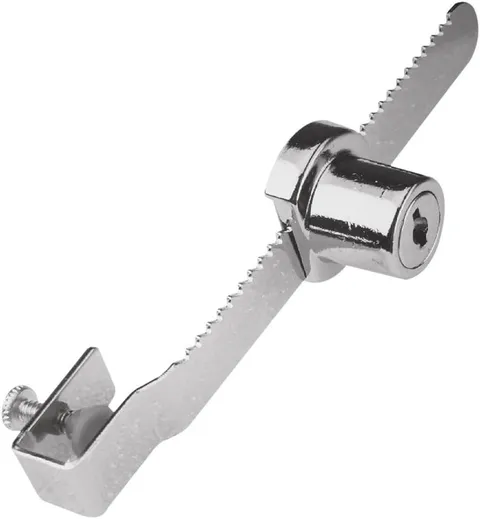 Showcase Window Key Lock, 9/16 In. x 5-1/2 In., Steel, Chrome Plated, Fits 5/