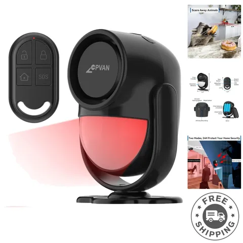 125dB Motion Sensor Alarm with 328ft Remote Control for Ultimate Security