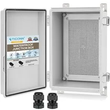 TICONN Outdoor Electrical Box Waterproof, Junction 11"x7.5"x5.5", Off-white