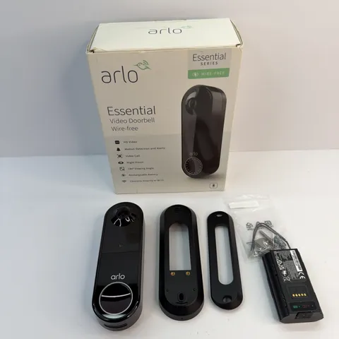 Arlo AVD2001 Essential Series Video Doorbell Camera Black Wire-Free