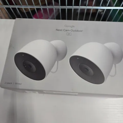 Google Nest Outdoor Smart Security Camera (Wired, 2nd Gen) 2-Pack - Snow