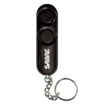 🔥NEW🔥 Sabre Personal Alarm Black: Safety Keychain Device with Alkaline Battery
