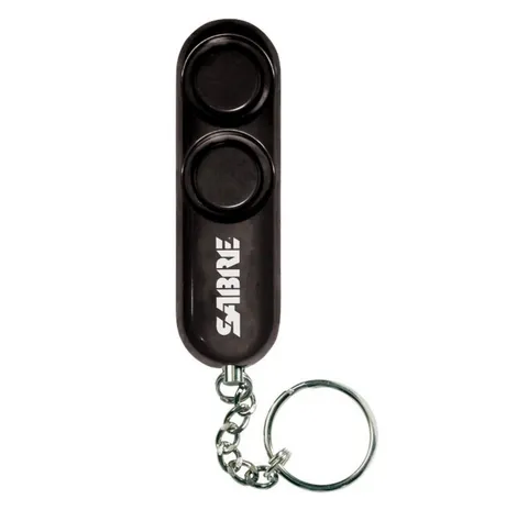 🔥NEW🔥 Sabre Personal Alarm Black: Safety Keychain Device with Alkaline Battery