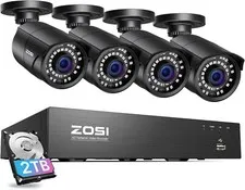 ZOSI 8CH 4K NVR PoE Security IP 5MP Camera System Motion Detection recorder