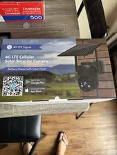 4G LTE Cellular Solar/Battery Outdoor Security Camera 2K Pan/Tilt Night Black