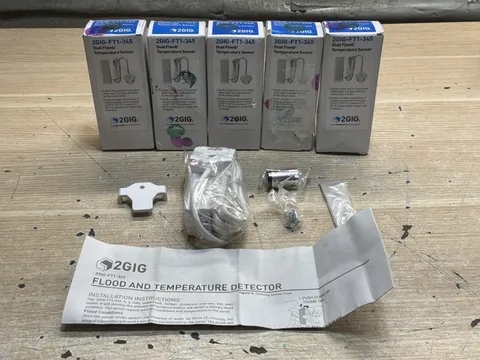 5 2GIG-FT1-345 Wireless Flood / Temperature Sensor NEW ORIGINAL BOX/JUA3800