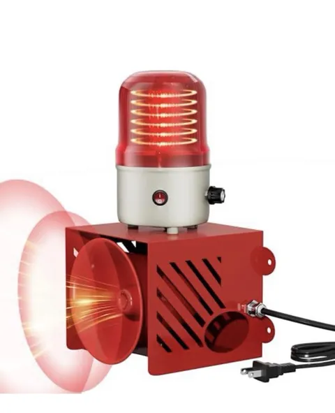 AC110V Industrial Siren Alarm Strobe Light 120dB