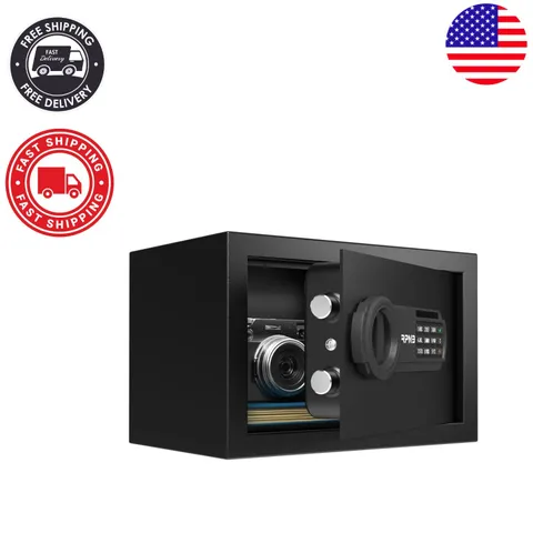 Secure 0.3 CuFt Personal Safe with Anti-Theft Alarm - Ideal for Valuables & Cash